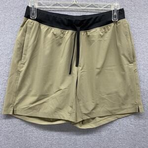 While On Earth Shorts Small Khaki Performance Stretch Athletic Travel Hiking